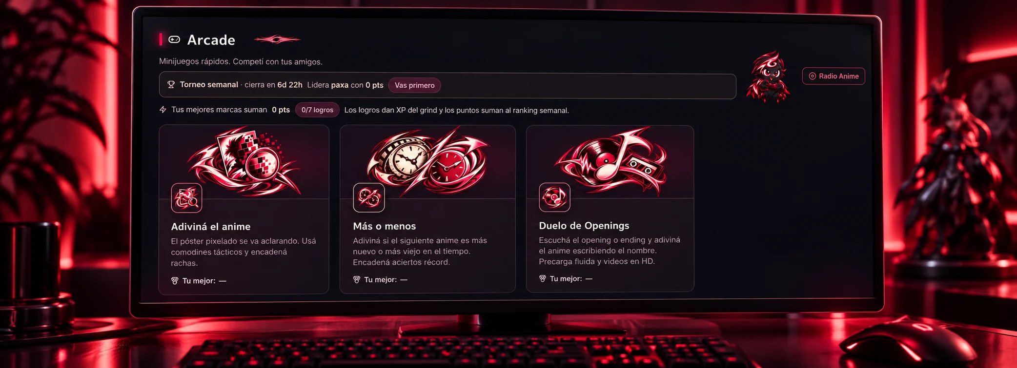 Composición promocional del Arcade basada en la captura real